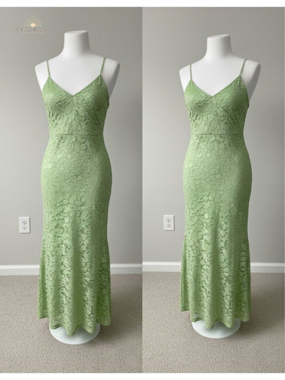 Sleeveless Square Neck Floral Midi Dress Bodycon Spaghetti Strap